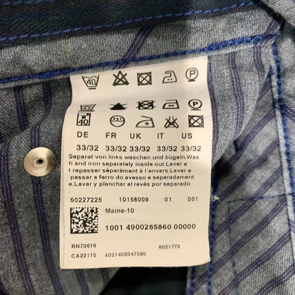 Hugo Boss Corduroy Pants Slacks Jeans 33x32 Maine Regular Fit - Picture 6 of 10